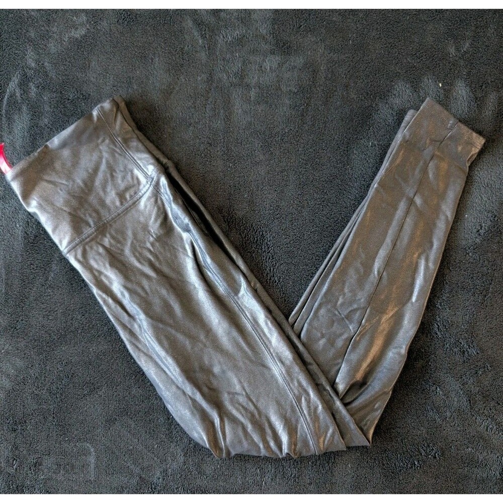 Spanx Faux Leather Leggings Pants Grunge Alt Fairy Goth Minimalist Sz M image 5
